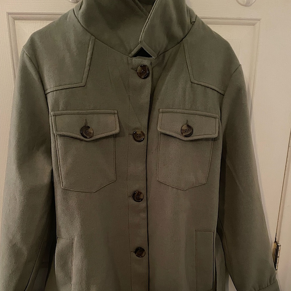 Steve Madden Plaid Belted Jacket